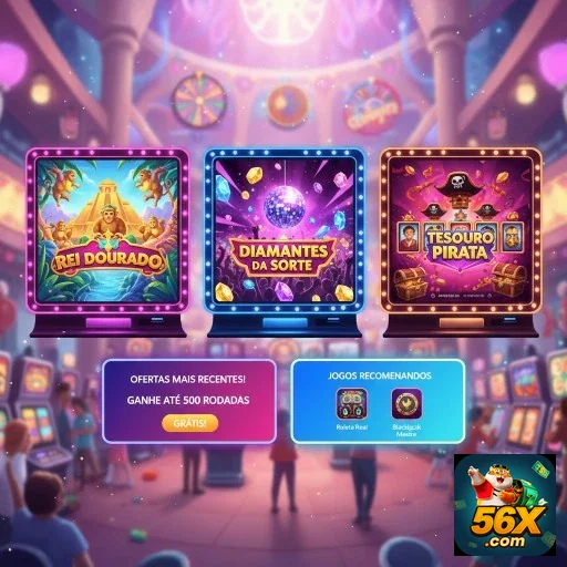 Ilustração de Experimente os Melhores Jogos Online com 56x