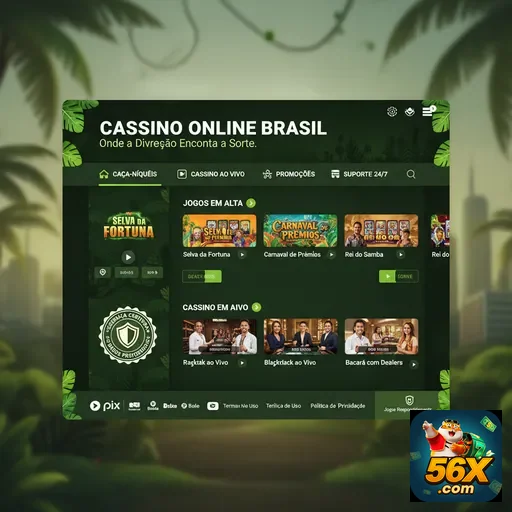 Ilustração de Acesse facilmente o cassino online 56x e aproveite!