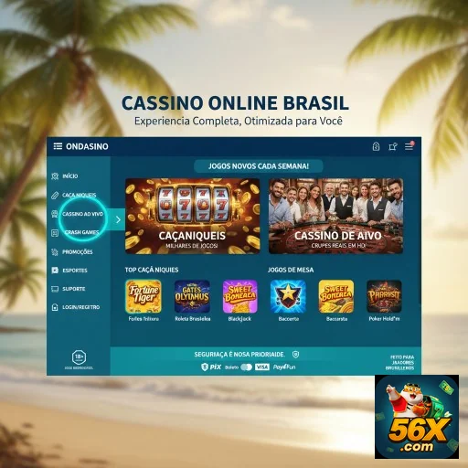 Ilustração de Acesse facilmente o cassino online 56x e aproveite!
